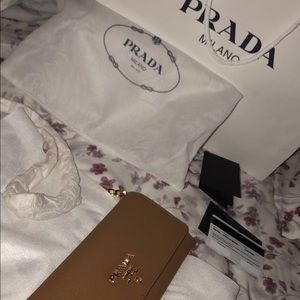 Prada leather Wallet on Chain